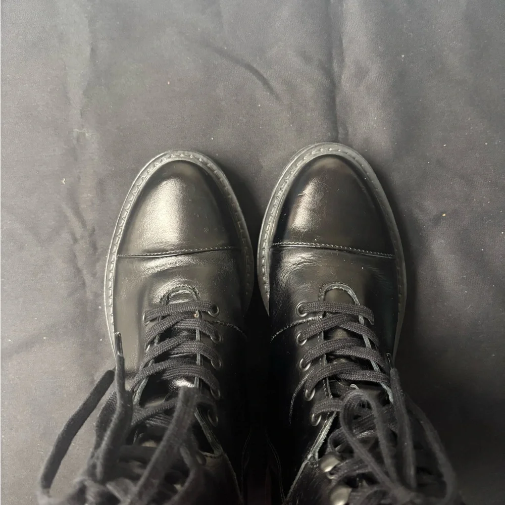 Black Leather Ankle Boots - Picture 10 of 15